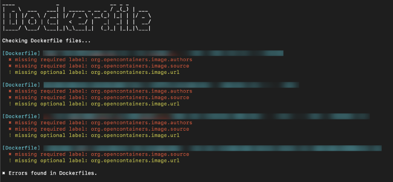 Check Dockerfile